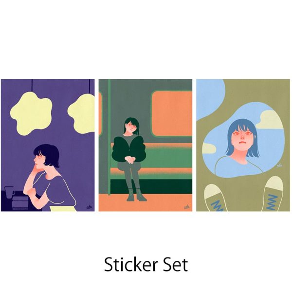 For peaceful day sticker set 001