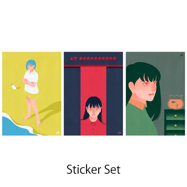 For peaceful day sticker set 002